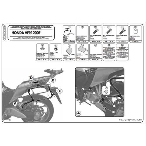 KAPPA KLX209 HONDA VFR 1200 F (10-16) YAN �ANTA TA�IYICI
