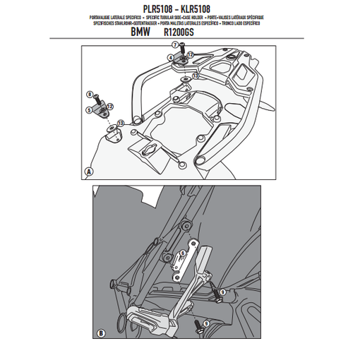 GIVI PLR5108 BMW R 1200 GS-ADVENTURE (13-18)-R1250 GS (19-23)-ADVENTURE (19-24) YAN �ANTA TA�IYICI