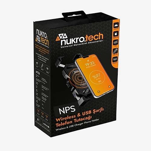 Nukrotech NPS Wireless arj ve Usbli Telefon Tutucu