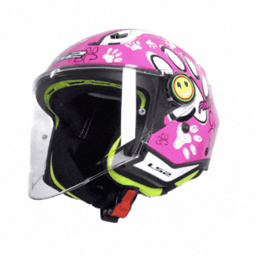 LS2 FUNNY 2 PAWS PEMBE �OCUK KASK