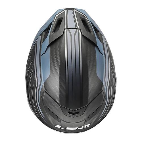 LS2 DRAGON KARBON SUBIC MAT MAV� PETROL KASK
