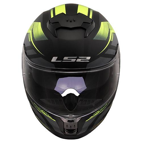 LS2 Stream 2 Fury Mat Siyah-Gri-Neon Sar Kapal Kask