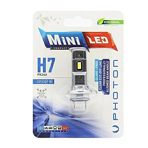 PHOTON MINI H7 12-24V COMPACT LED (TEKL BLSTER) MOTORSUZ