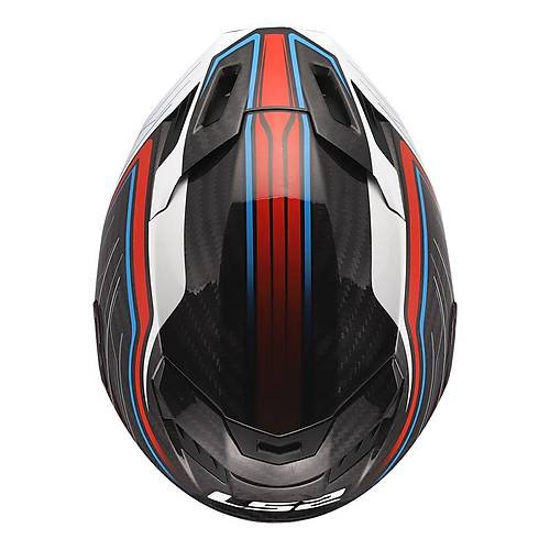 LS2 DRAGON KARBON SUBIC BEYAZ-MAV�-KIRMIZI KASK