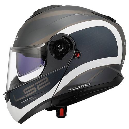 LS2 Strobe 2 Victory Mat Gri-Mavi-Kum ene Alr Kask