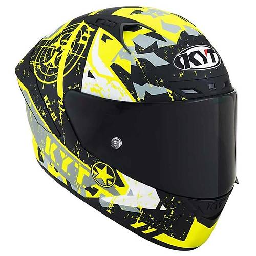 KYT NZ RACE KASK BLAZING MATT YELLOW
