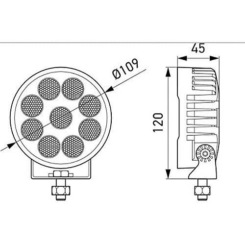 HELLA TR3000 VALUEFIT 9 LED SS LAMBASI
