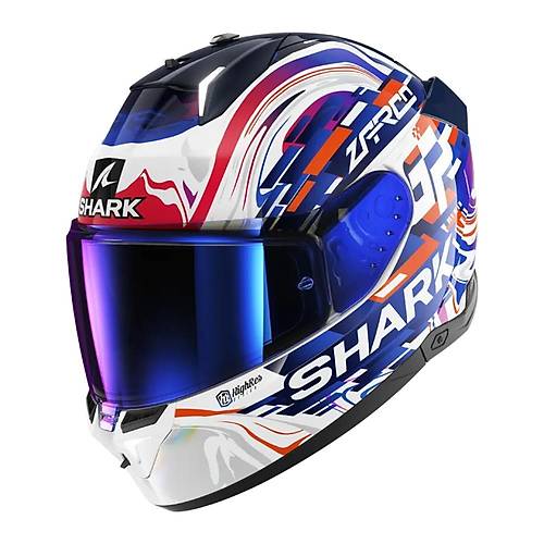 SHARK SKWAL i3 REPLICA ZARCO GP DE FRANCE BEYAZ MOR MAV KAPALI KASK