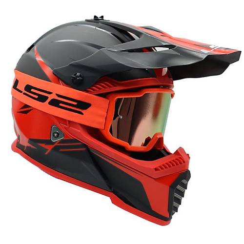 LS2 Charger Iridium Caml� Neon Turuncu Googles Motocross G�zl�k