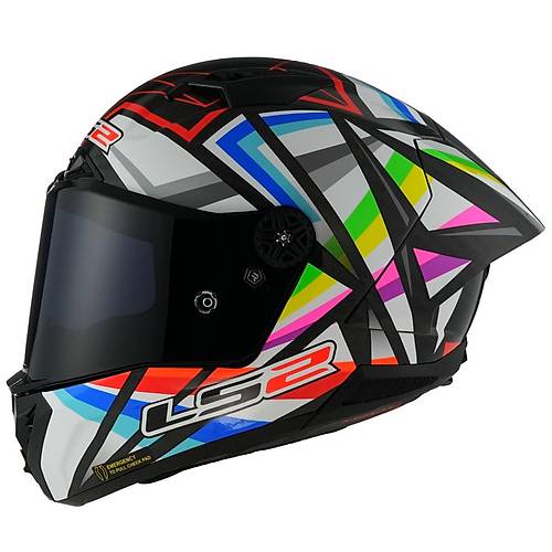 LS2 Thunder Karbon GP Aero Flash Siyah Kapal Kask