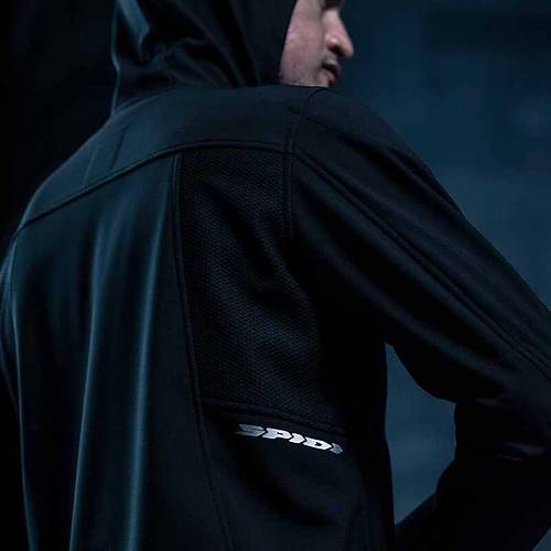 Spidi Hoodie Armor Evo Tekstil Siyah Yazlk Motosiklet Montu