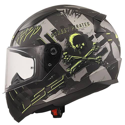LS2 Rapid 2 Pirates Titanium Kapal Kask