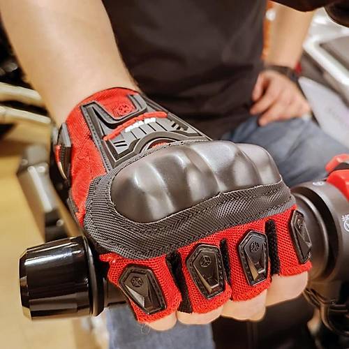 Scoyco Mc12-D Korumal Ksa Motosiklet Eldiveni Krmz