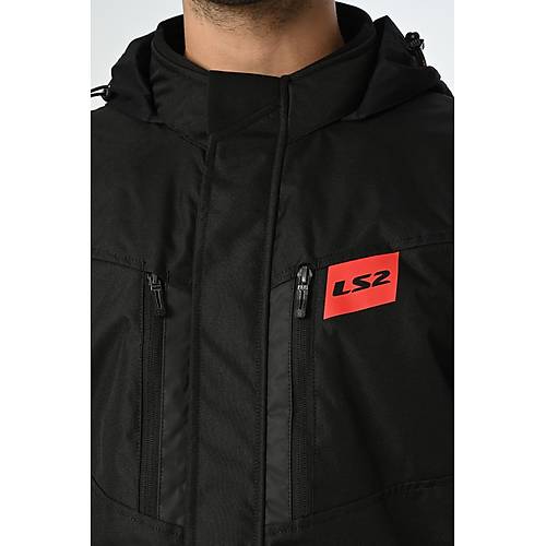 LS2 Metropolis Evo Siyah-Krmz Klk Motosiklet Montu