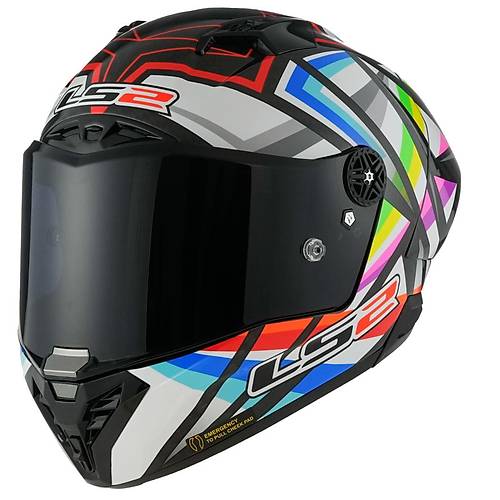 LS2 Thunder Karbon GP Aero Flash Siyah Kapal Kask