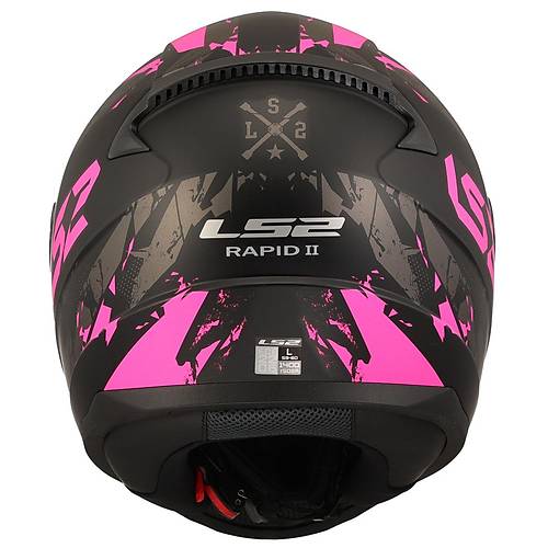 LS2 RAPID 2 PALIMNESIS MAT S�YAH-PEMBE KASK