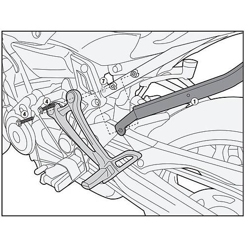 GIVI 2118FZ YAMAHA MT-07 (14-17) ARKA �ANTA TA�IYICI