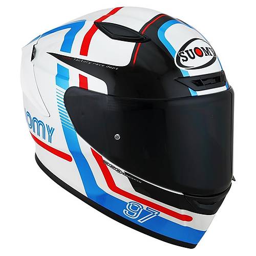 Suomy Track-1 Ninety Seven White-Red Kapal Kask