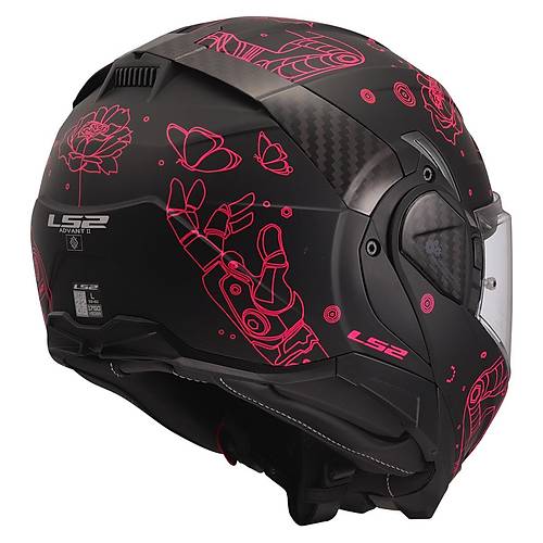 LS2 ADVANT 2 SOPHIA MAT S�YAH-PEMBE KASK
