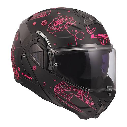 LS2 ADVANT 2 SOPHIA MAT S�YAH-PEMBE KASK