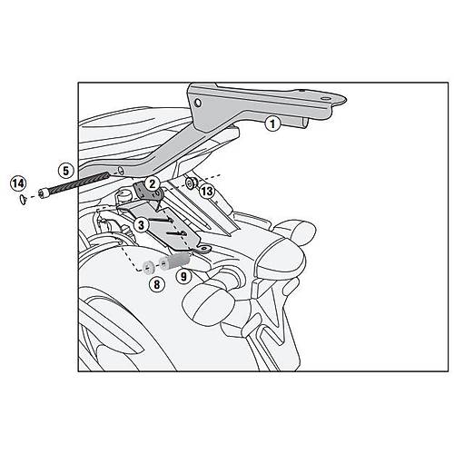 GIVI 2118FZ YAMAHA MT-07 (14-17) ARKA �ANTA TA�IYICI