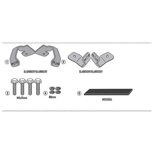 GIVI 1192KIT HONDA NC 750 X (21-24) YAN �ANTA TA�IYICI BA�LANTI