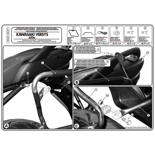 GIVI PLX447 KAWASAKI VERSYS 650 (06-09) YAN �ANTA TA�IYICI
