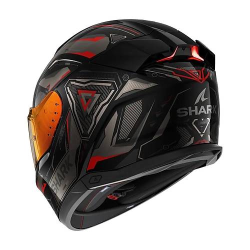 SHARK SKWAL 3 LINIK SYAH ANTRAST KIRMIZI KAPALI KASK