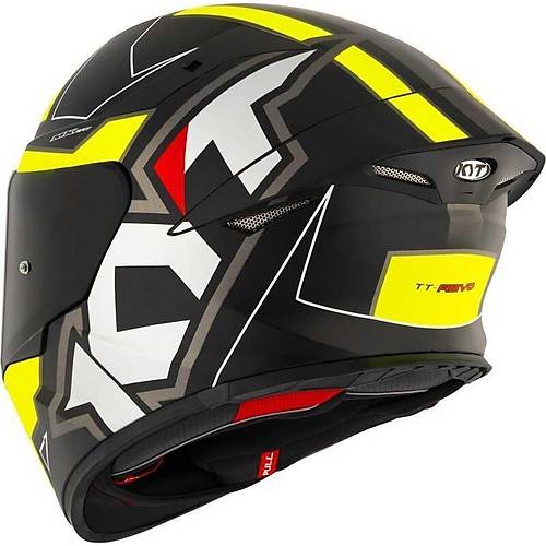 KYT TT-REVO KASK ELECTRON MATT S�YAH SARI