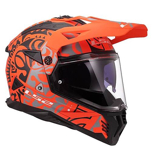 LS2 PIONEER 2 RANGI MAT TURUNCU KASK