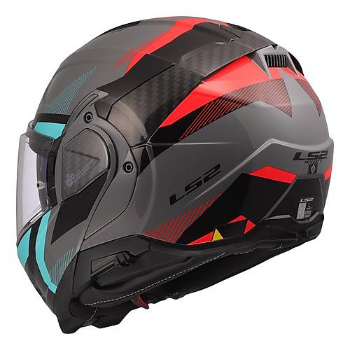 LS2 ADVANT 2 TRIPLE GR�-KIRMIZI-S�YAH-TURKUAZ KASK
