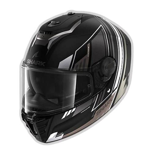 SHARK SPARTAN RS BYRHON MAT SYAH GR KAPALI KASK