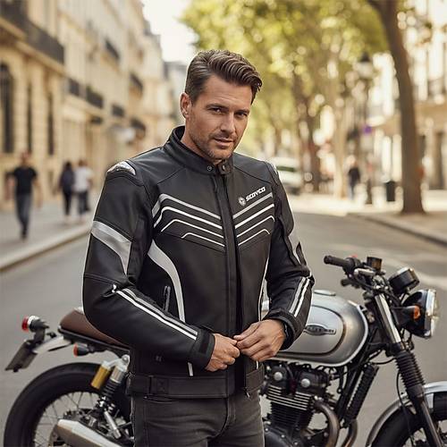 Scoyco JK153 Siyah Gri Korumal Motosiklet Mont