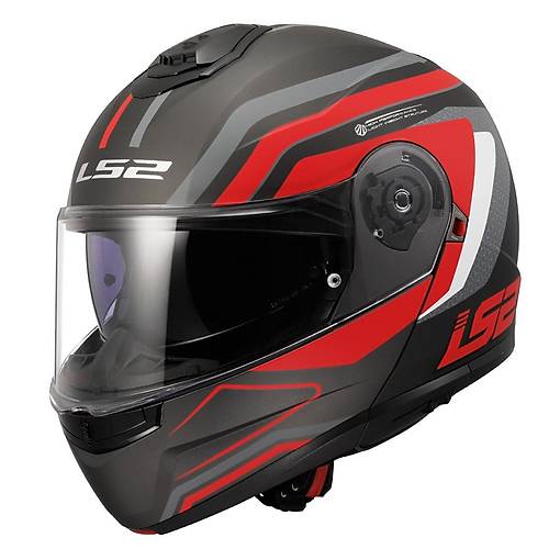 LS2 Strobe 2 Phantom Mat Titanium-Gri-Krmz ene Alr Kask