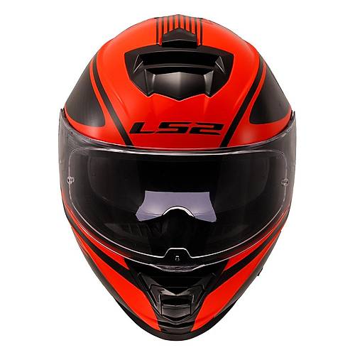 LS2 STORM 2 DODGER MAT S�YAH-NEON TURUNCU KASK