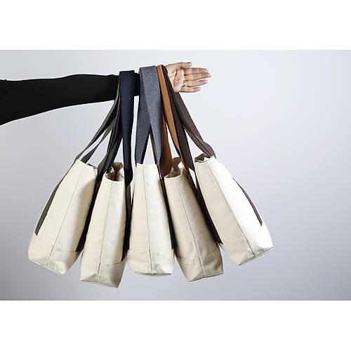 Kanvas Crossbody Bag(Renkli Askılı)-(Fermuarlı)