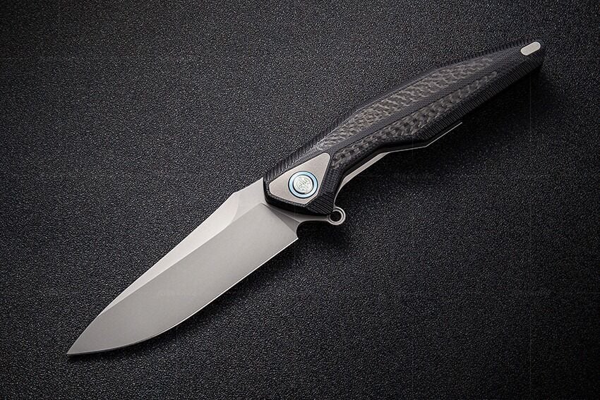 Rike Knife Tulay Black G10 Integral Carbon Fiber Çakı