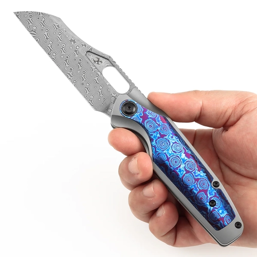 KANSEPT Tuckamore Thumb Hole �ak� | Titanyum ve Timascus Sap | 3.54