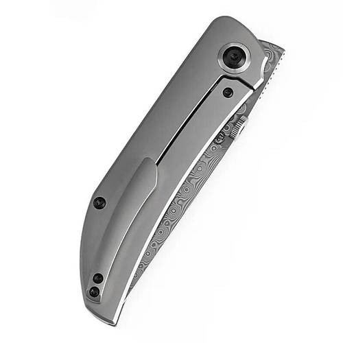 KANSEPT Tarkin Damascus �elik �ak� | Frame Lock Kilit Sistemi | Boncuk P�sk�rt�lm�� Titanyum Sap