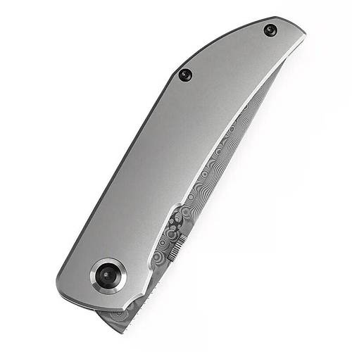 KANSEPT Tarkin Damascus �elik �ak� | Frame Lock Kilit Sistemi | Boncuk P�sk�rt�lm�� Titanyum Sap