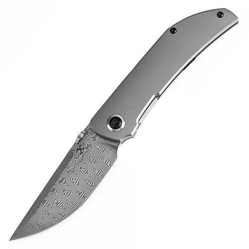 KANSEPT Tarkin Damascus �elik �ak� | Frame Lock Kilit Sistemi | Boncuk P�sk�rt�lm�� Titanyum Sap