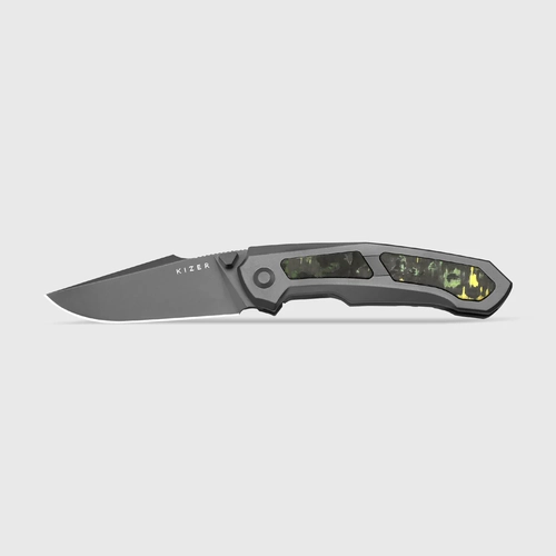 Kizer Feweed | S90V �elik | Titanyum & Fat Carbon (Toxic Storm) Sap | KizerB�