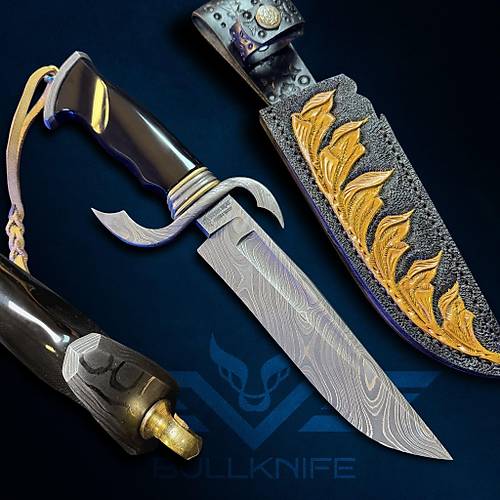 Mehmet �eker Toprak Usta Damascus �elik El Yap�m� B��ak � �zel ���ilik Deri K�l�f