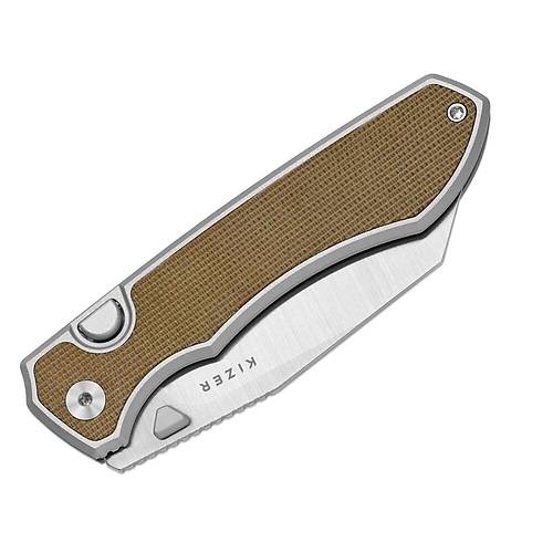 Kizer Wharning | Kizer Button Liner Lock� | WHARNCLIFF | S45VN | KizerB�