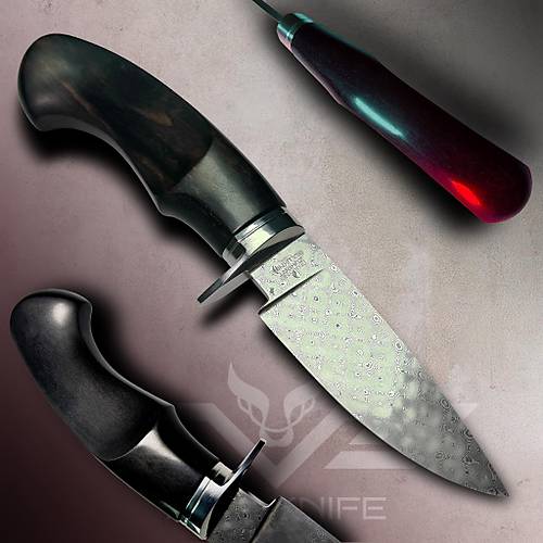 Bullknife x Zhrat Usta  Birlii  340 Katmanl Markus Balbach Damascus Bak