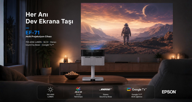 Epson EF-71 Lifestudio Flex Ak�ll� Projeksiyon Cihaz�