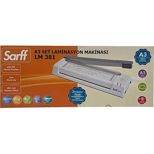 Sarff LM381 A3 Set Laminasyon Makinesi