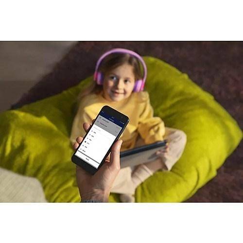Philips TAK4206PK Çocuklar İçin BT Kablosuz Kulak Üstü Kulaklık , Işıklı, Ebeveyn Denetimli Pembe