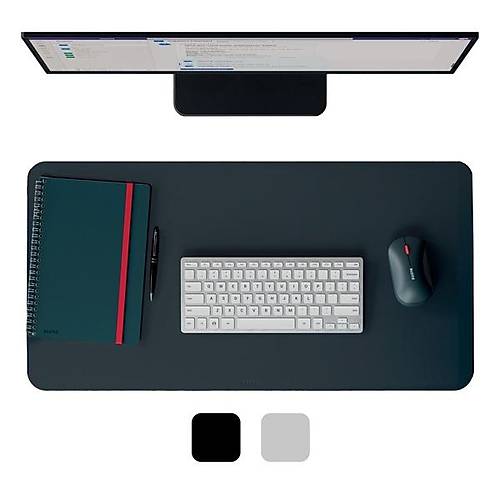 Leitz 70x36cm Koyu Gri Premium B�y�k Deri Masa Mat� Mouse Pad