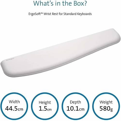 Kensington ErgoSoft Standart Klavye Bilek Deste�i Gri